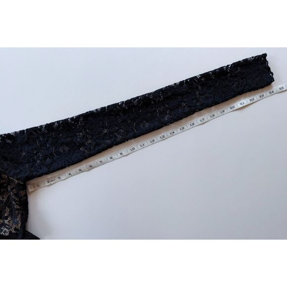 NWOT Rotate Illusion Lace Self Tie Long Sleeve Bodycon Mini Dress in Black Sz 4 - Picture 16 of 16